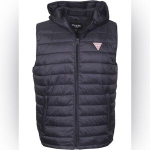 GUESS Men's Black Puffer Vest